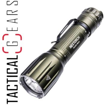 NEXTORCH TA30C MAX (CG) CARBON GREEN 3000 LUMEN TAKTISCHE LED TASCHENLAMPE MIT NANO- KERAMIK GLASBRECHER UND STROBOSKOPFUMKTION